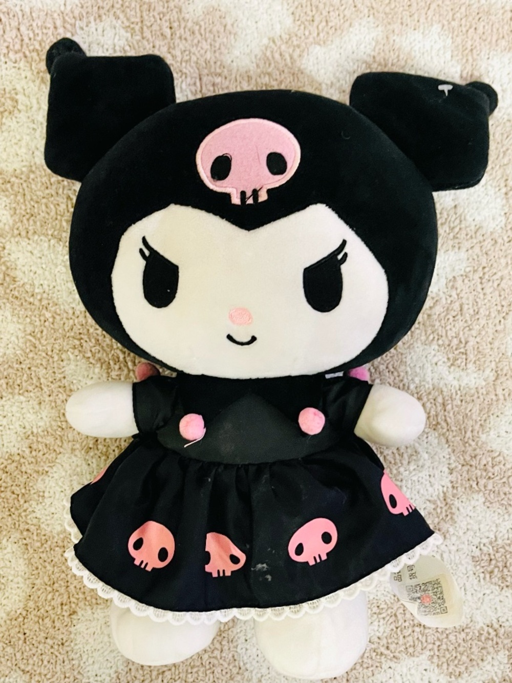 Kuromi Plush Doll Sanrio Black Pink Gothic Plush Toy